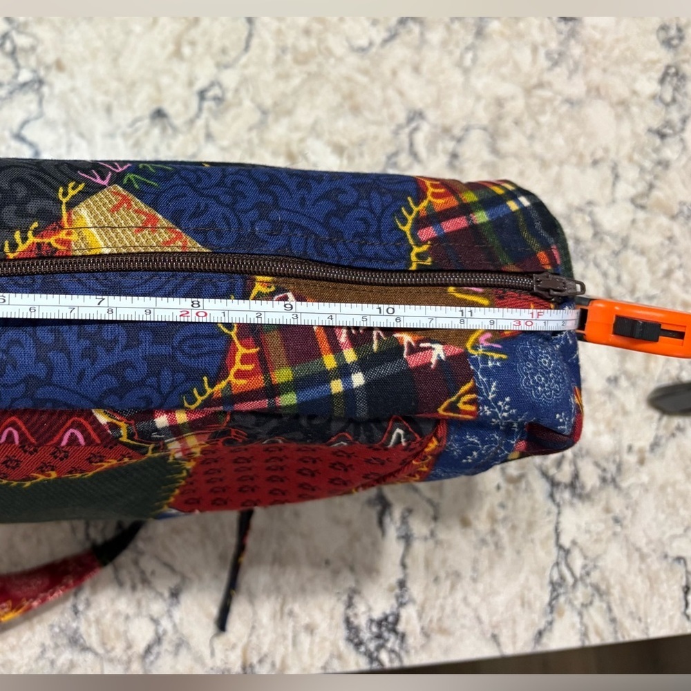 Boho Patchwork Material Shoulder Bag in Multi-Color Handmade - Picture 9 of 9